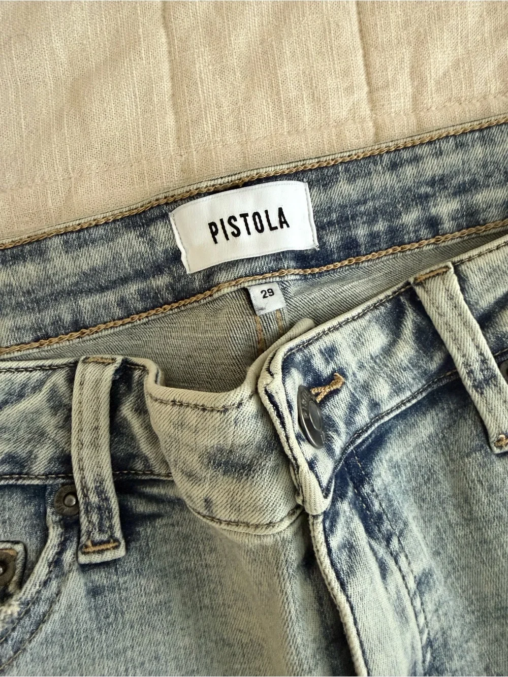 pistola Light Blue Skinny Ripped Jeans